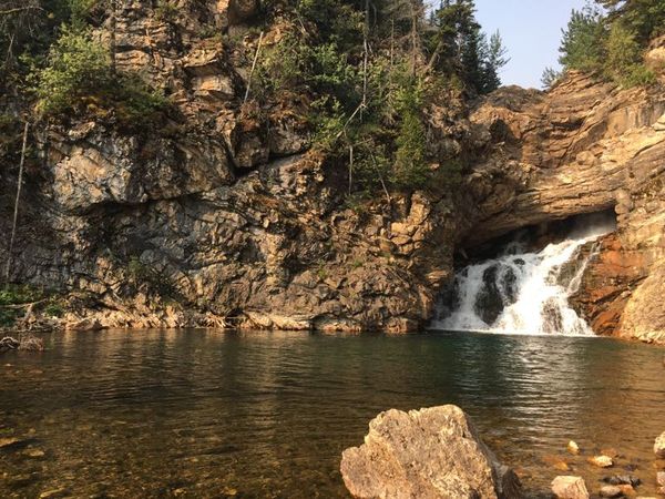 running eagle falls, glacier national park